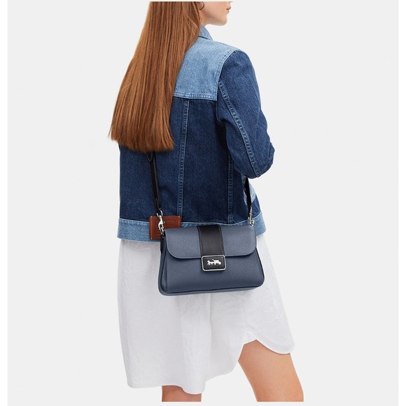 COACH GRACE Convertible Shoulder Bag Chambray Pebbled Leather CH207 NWT $450 - Picture 11 of 14